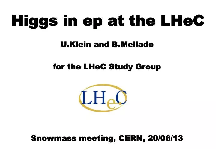 higgs in ep at the lhec
