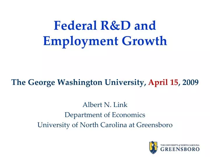 federal r d and employment growth