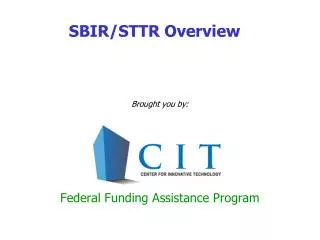 SBIR/STTR Overview