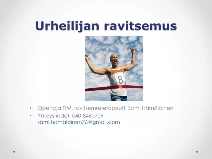 urheilijan ravitsemus