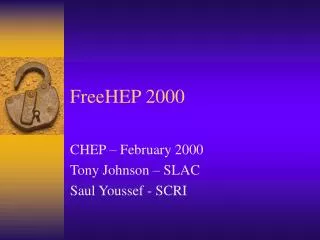 FreeHEP 2000