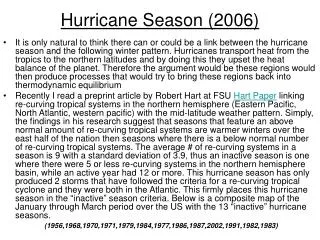 Hurricane Season (2006)