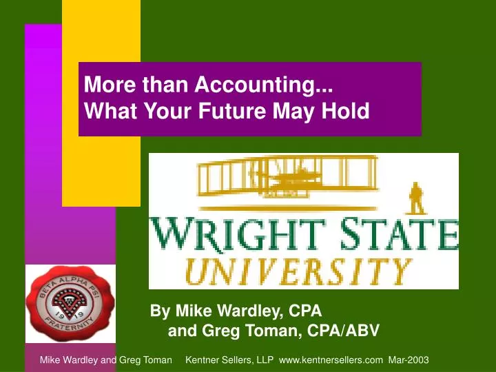 more than accounting what your future may hold