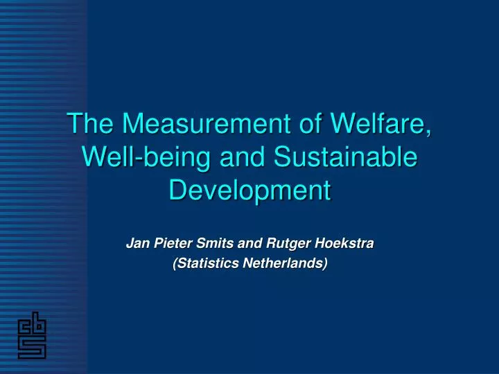 the measurement of welfare well being and sustainable development