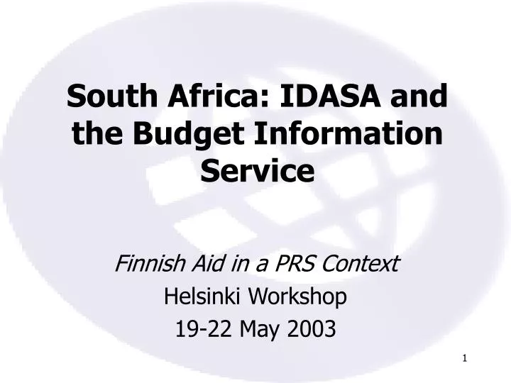 south africa idasa and the budget information service