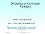 Differentiation-Continuous Functions - slide 1