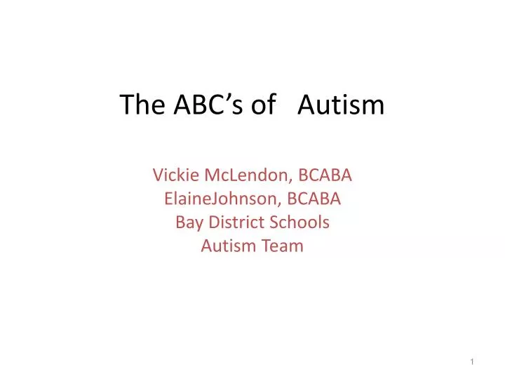 the abc s of autism