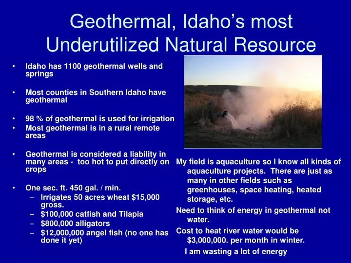geothermal idaho s most underutilized natural resource