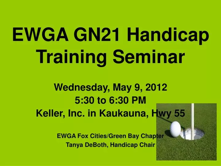 ewga gn21 handicap training seminar
