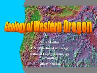 Geology of Western Oregon