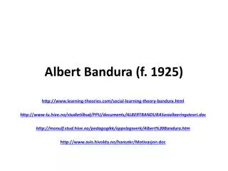 albert bandura f 1925