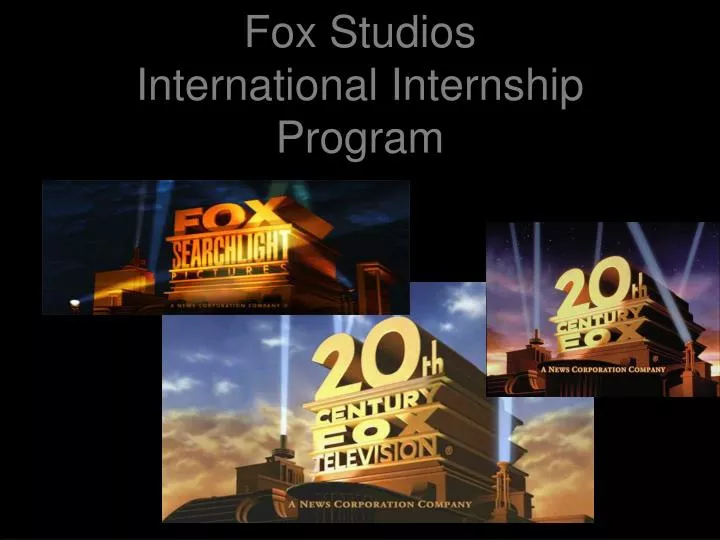 fox studios international internship program