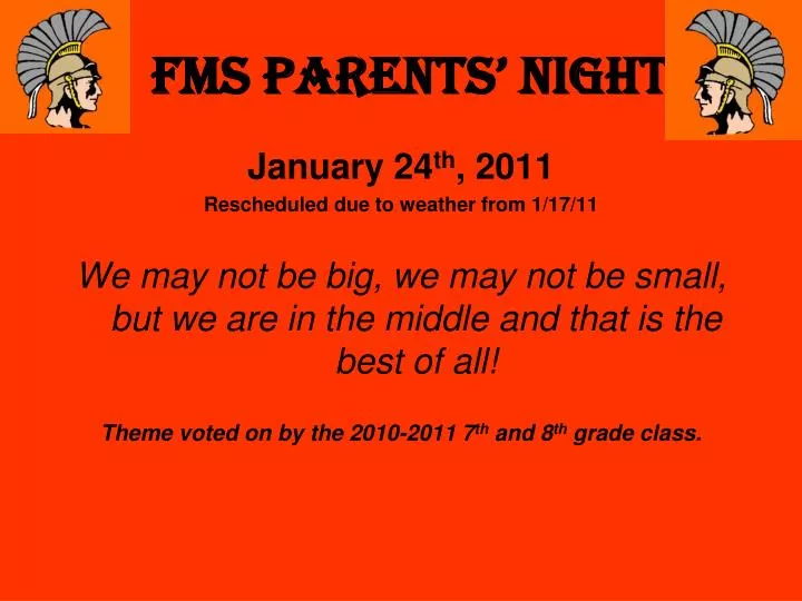 fms parents night