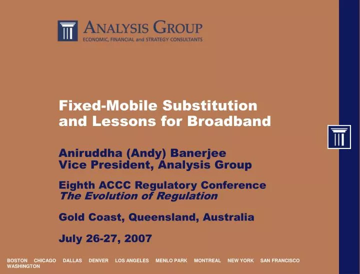 fixed mobile substitution and lessons for broadband