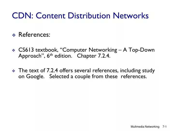 cdn content distribution networks
