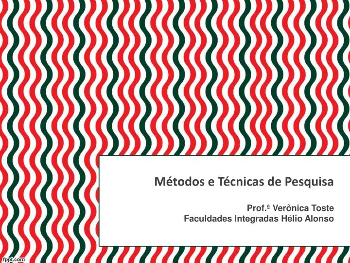 PPT - Métodos E Técnicas De Pesquisa PowerPoint Presentation, Free ...