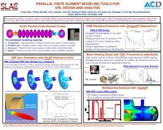 PARALLEL FINITE ELEMENT MODELING TOOLS FOR ERL DESIGN AND ANALYSIS