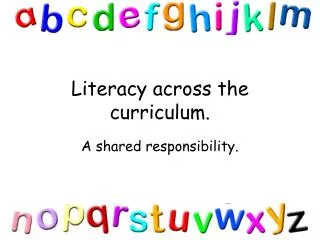 Literacy across the curriculum.