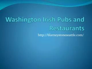 Washington Irish Pubs and Restaurants