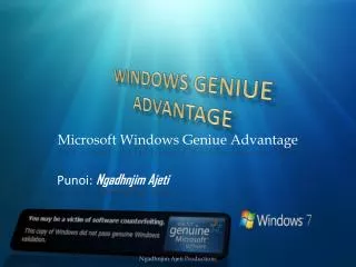 windows geniue advantage