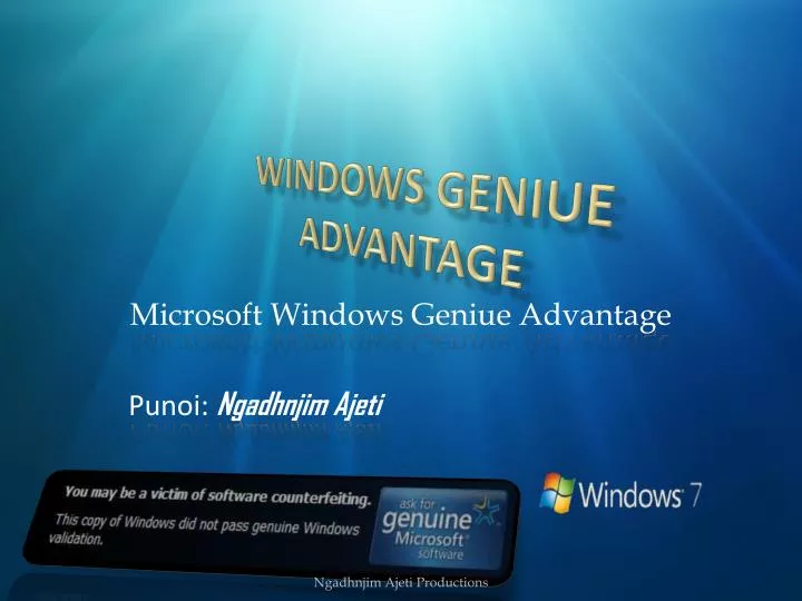 windows geniue advantage