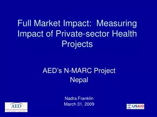 Full Market Impact: Measuring Impact of Private-sector Health Projects