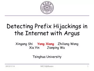 Detecting Prefix Hijackings in the Internet with Argus