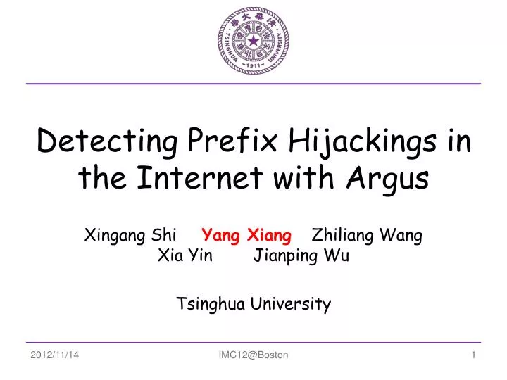 detecting prefix hijackings in the internet with argus