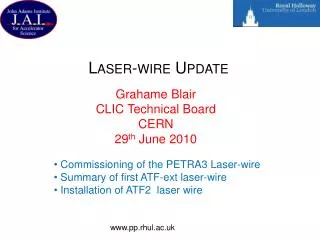 Laser-wire Update