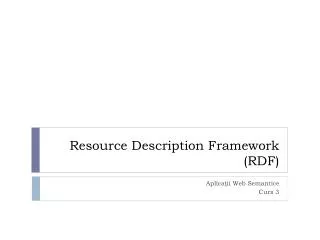 resource description framework rdf