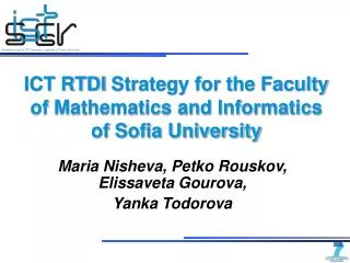 ICT RT DI Strategy for the Faculty of Mathematics and Informatics of Sofia University