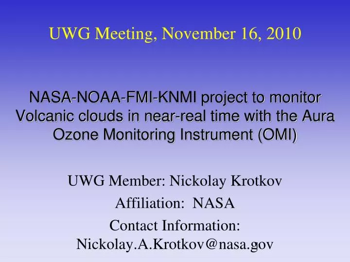 uwg meeting november 16 2010