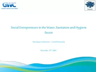 Social Entrepreneurs in the Water, Sanitation and Hygiene Sector