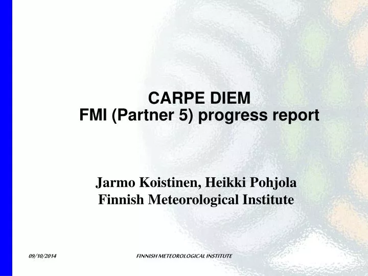 carpe diem fmi partner 5 progress report