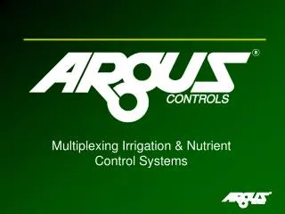 Multiplexing Irrigation &amp; Nutrient Control Systems