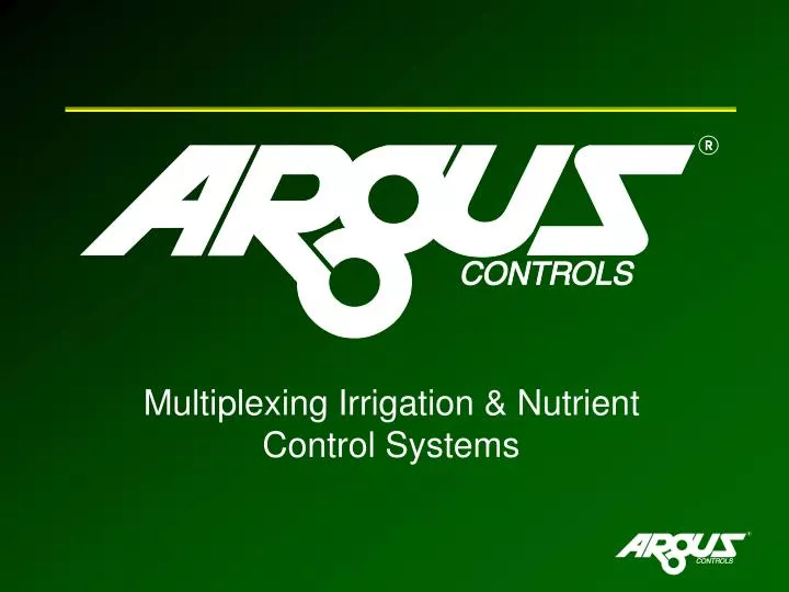 multiplexing irrigation nutrient control systems