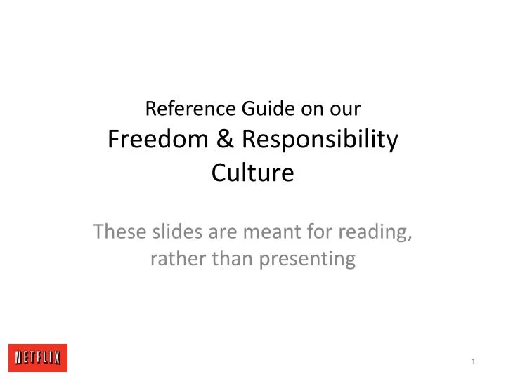 reference guide on our freedom responsibility culture