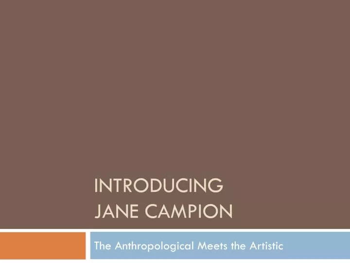 introducing jane campion