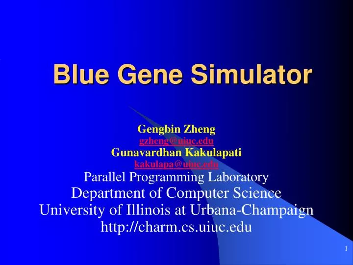 blue gene simulator