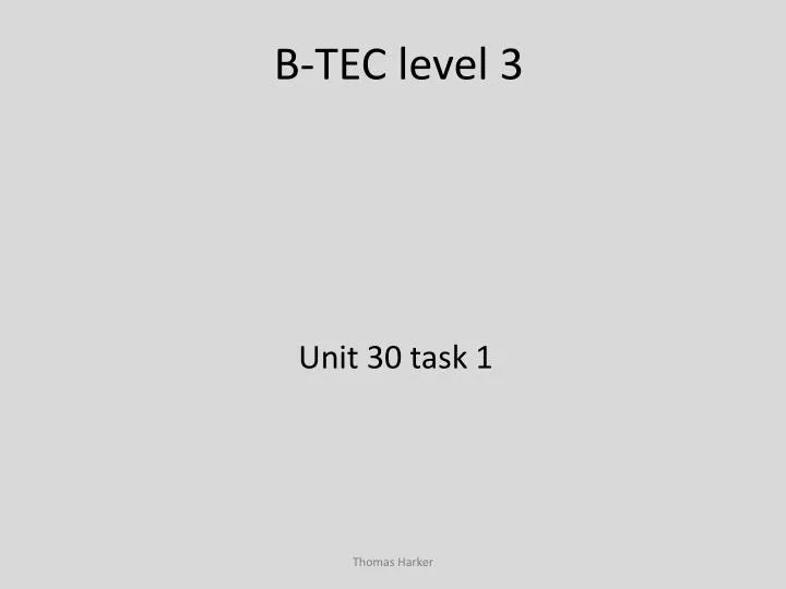 b tec level 3