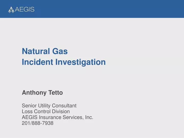 natural gas incident investigation