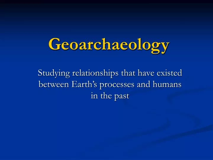 geoarchaeology