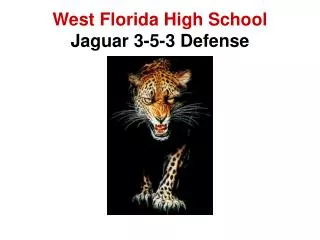 West Florida High School Jaguar 3-5-3 Defense