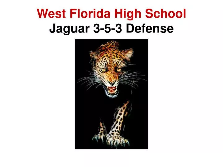 west florida high school jaguar 3 5 3 defense