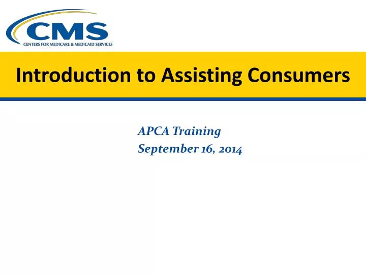 introduction to assisting consumers