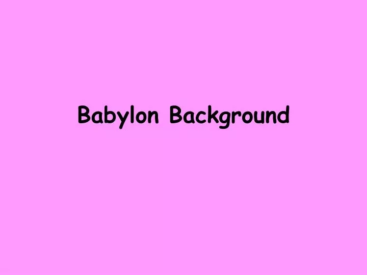 babylon background