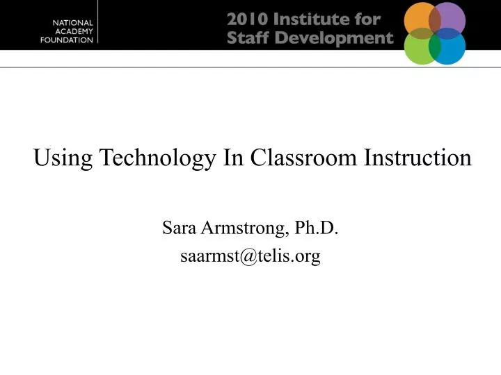 using technology in classroom instruction