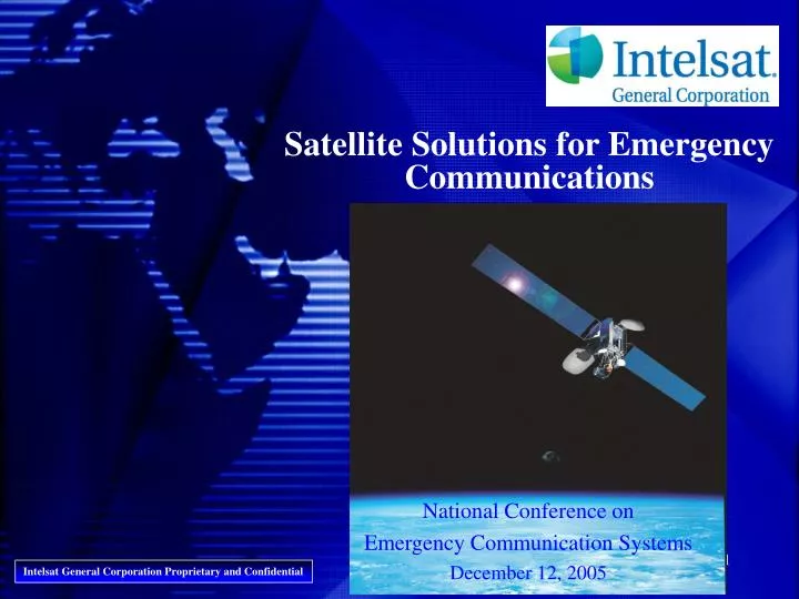 satellite solutions for emergency communications