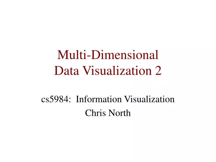 multi dimensional data visualization 2
