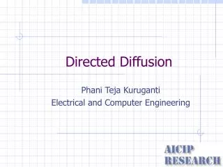 Directed Diffusion